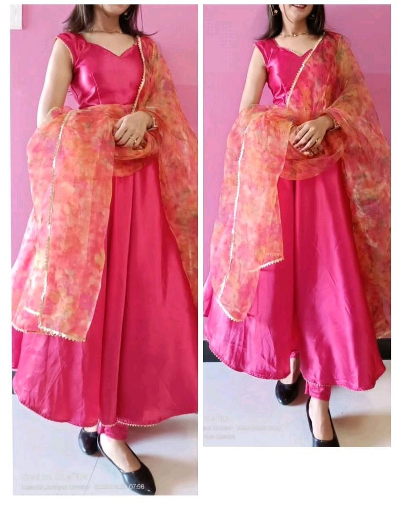Outfit From Scratch Shartin Kurti With Organza Dup