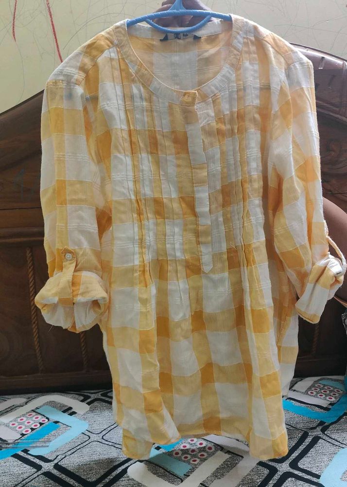 Yellow Plaid Top
