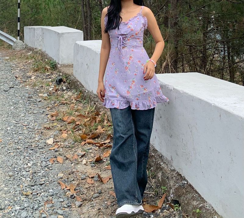 Lavender Floral Dress