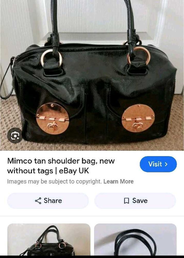 Mimco Black Leather Shoulder Bag