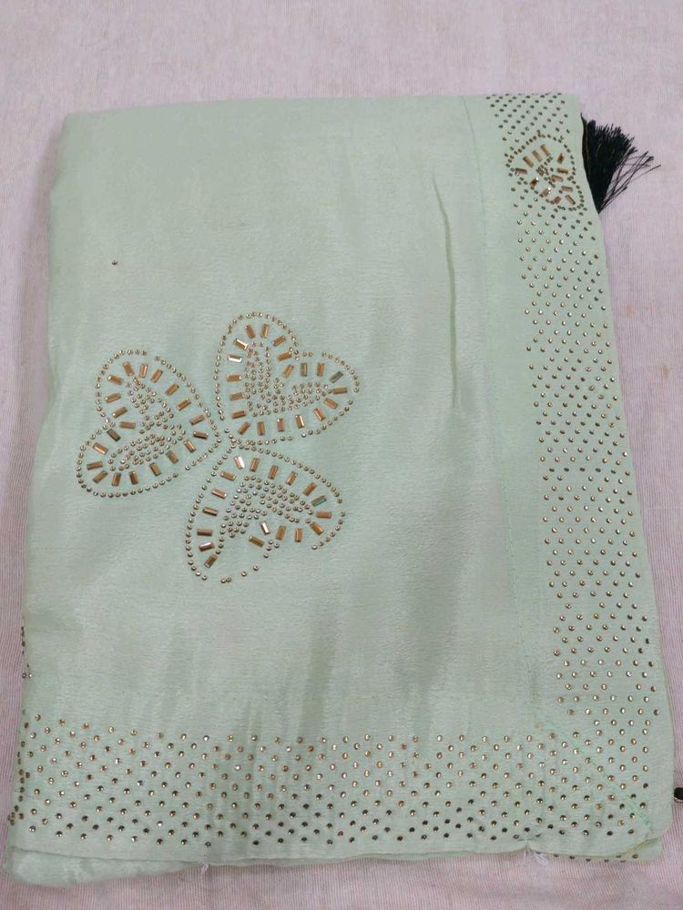 Elegant Light Green Saree