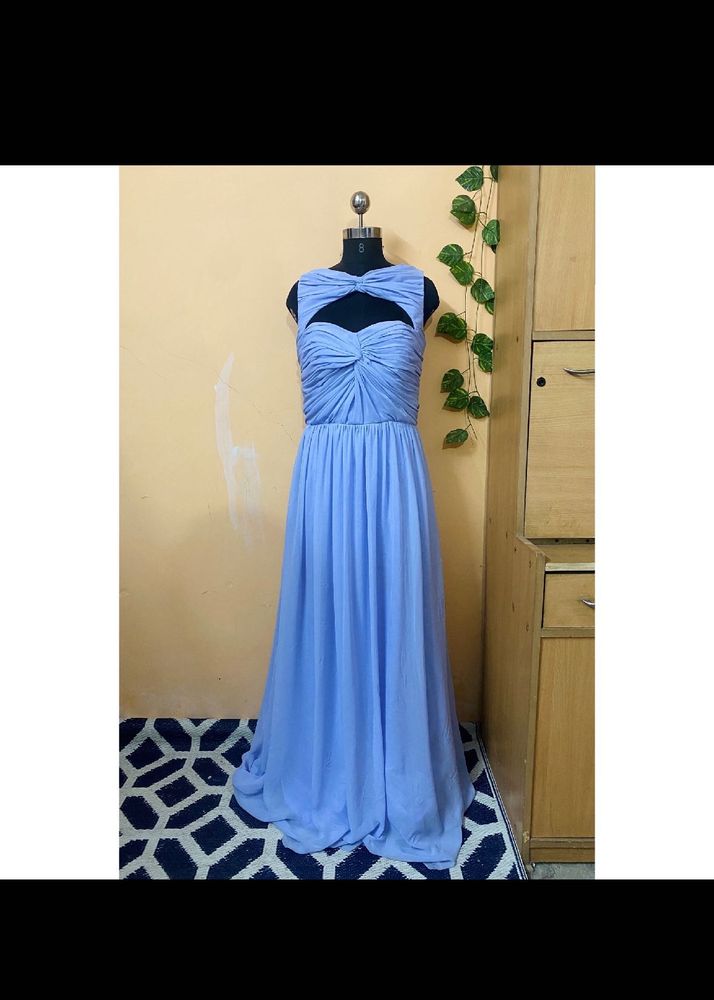 Two Gown Periwinkle Twist-Front Gow