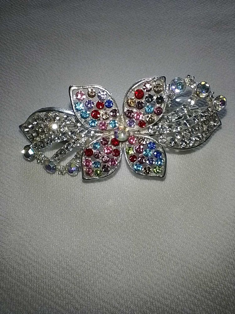 Rhinestone Butterfly Hair Clip