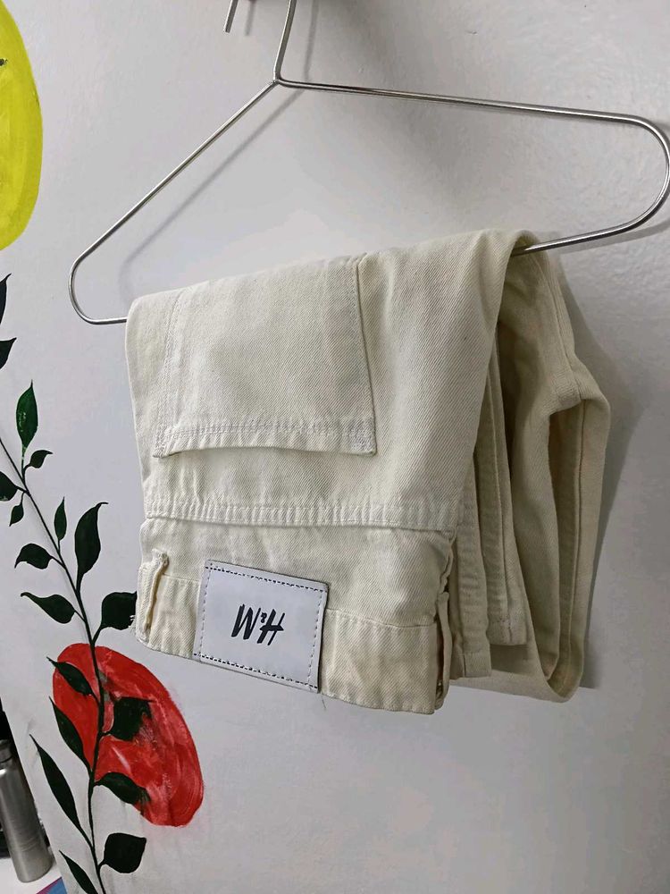 H&amp;M Beige Denim Jeans