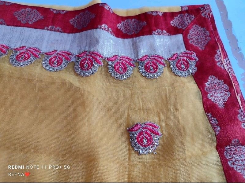 Yellow Supernet Saree💥 Price Drop