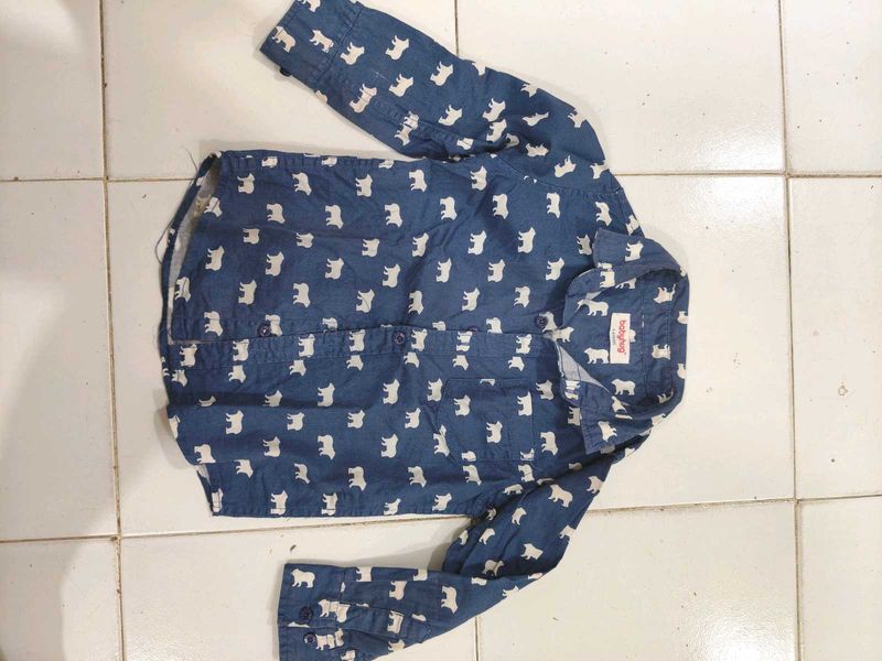 Dark Blue Shirt 3-4y Kids Boy No Return