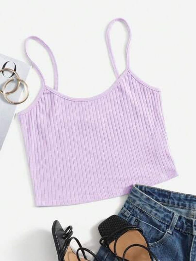 Lilac Ribbed Cami Top