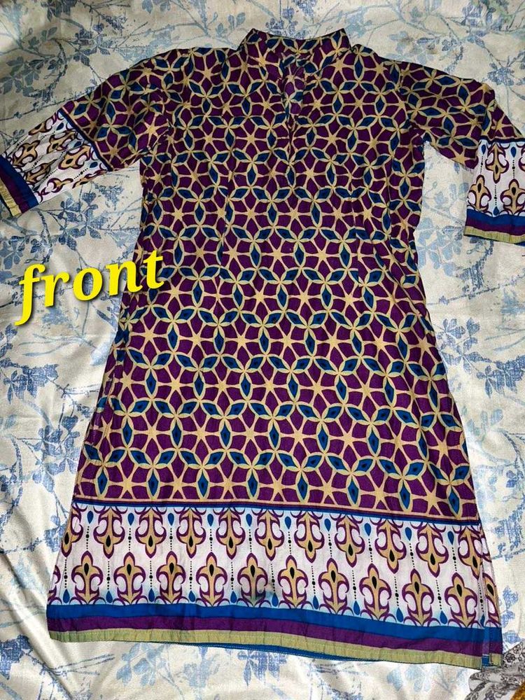 Blue Highneck Kurti