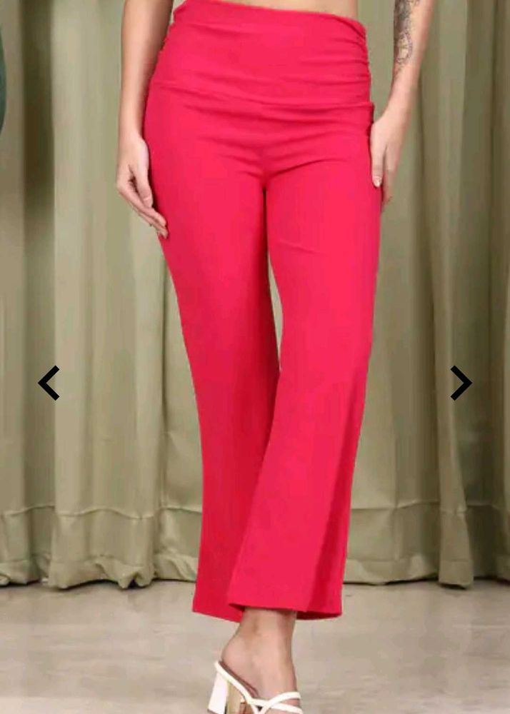 Magenta Wide Leg Pants