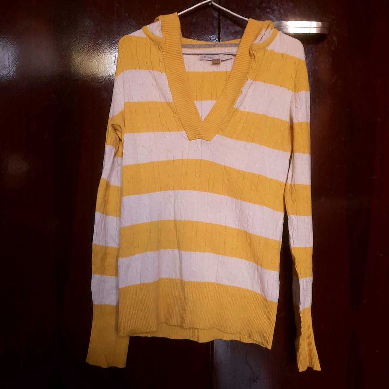 Old navy Striped Hooded Sweater