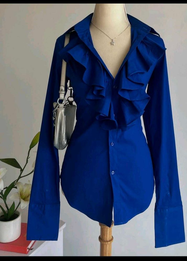 Ralph Lauren Extreme Slim Fit SHIRT WITH Ruffles