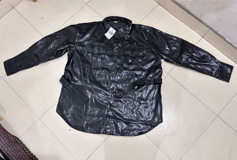 Stylish Black  Leather Jacket woman