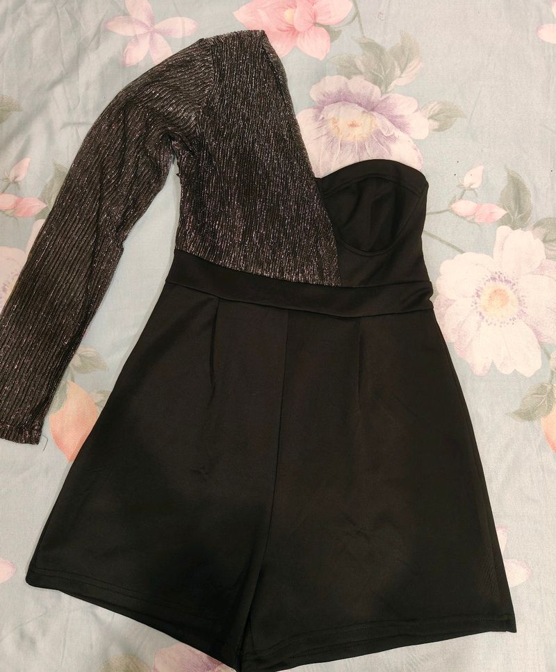 One-Sleeve Party Romper
