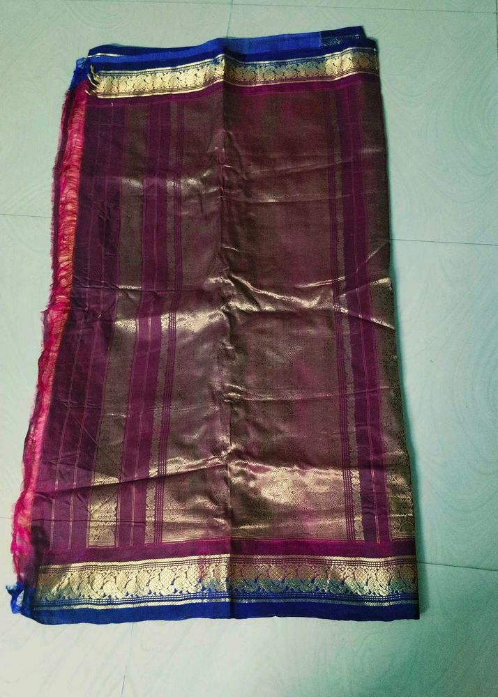 Multi Colour Cotton Silk Pure Gadwal Saree
