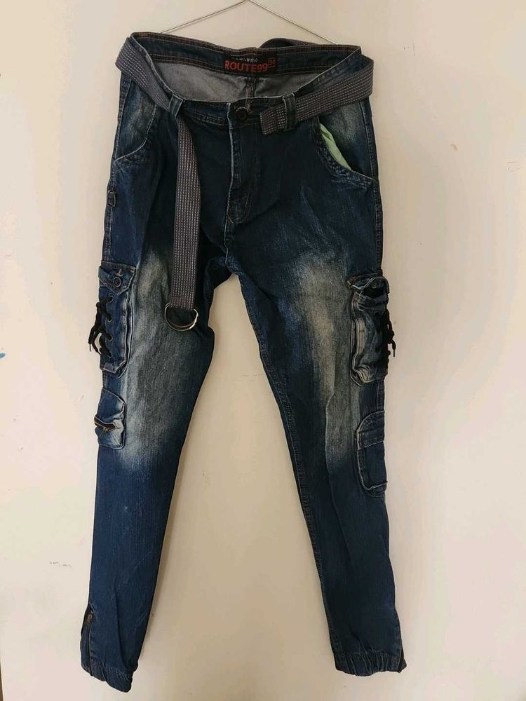Cargo Jeans with Belt
