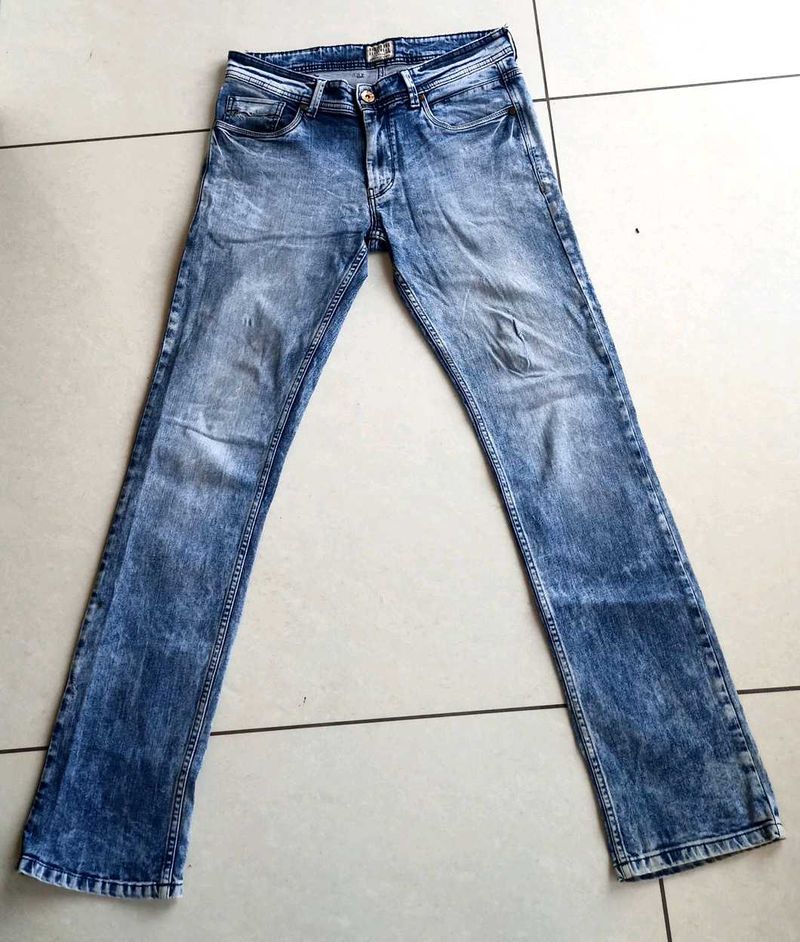 Vintage Wash Denim Jeans