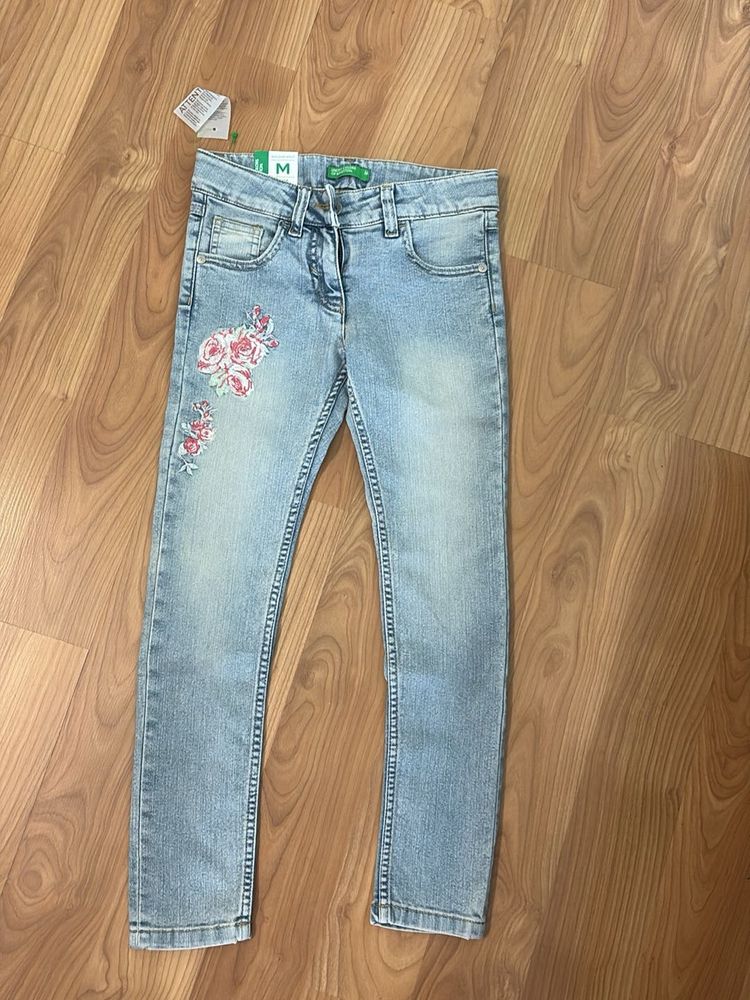 Floral Denim Jeans