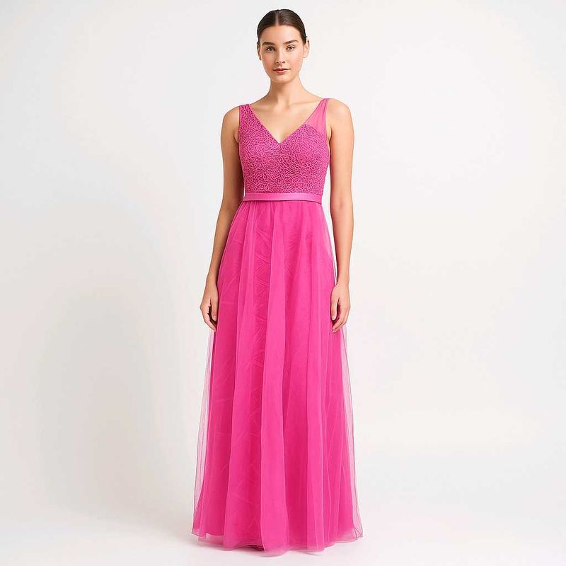 Pink Lace Party Dress