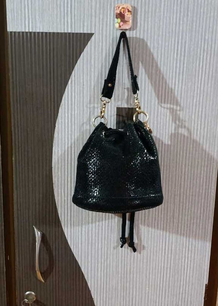 Black Bucket Bag