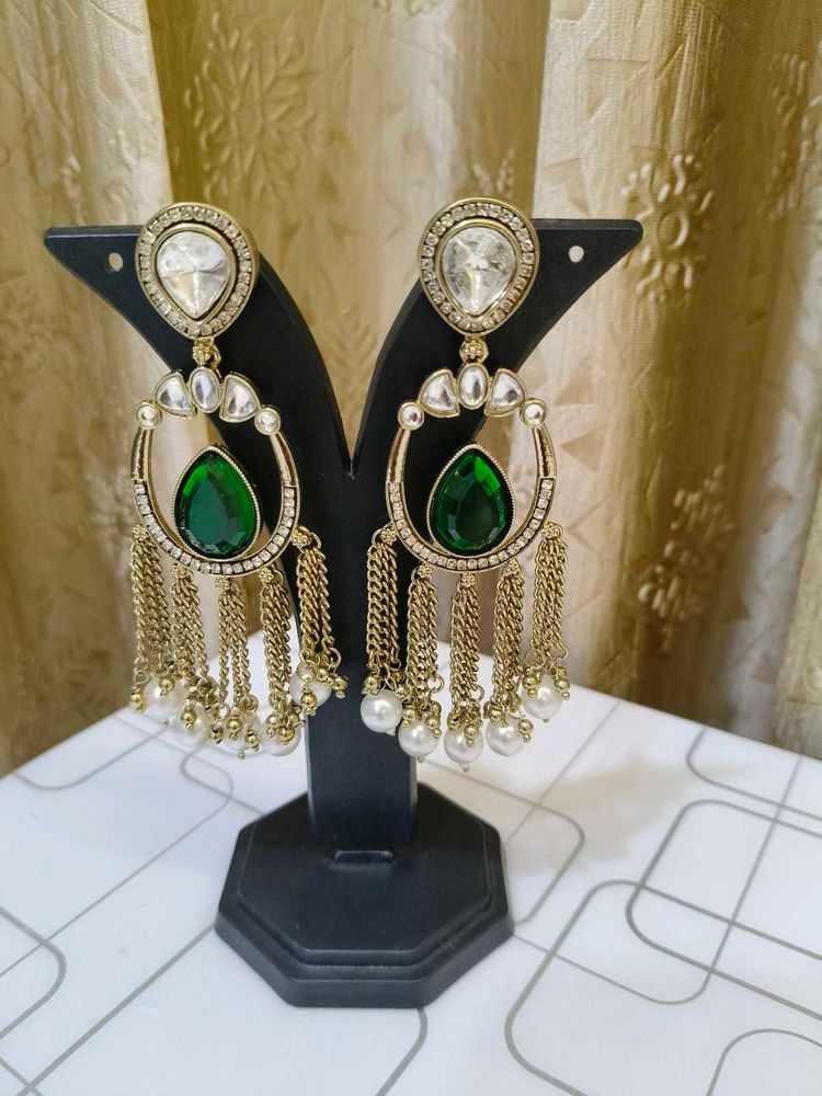 Emerald Green Dangler Earrings
