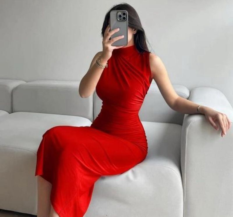 Pinteresty Red Bodycon Dress