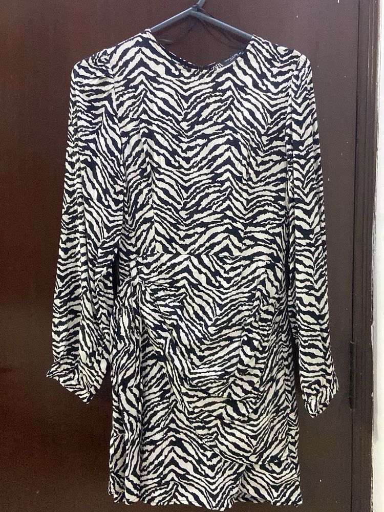 Zara Zebra Print Mini Dress