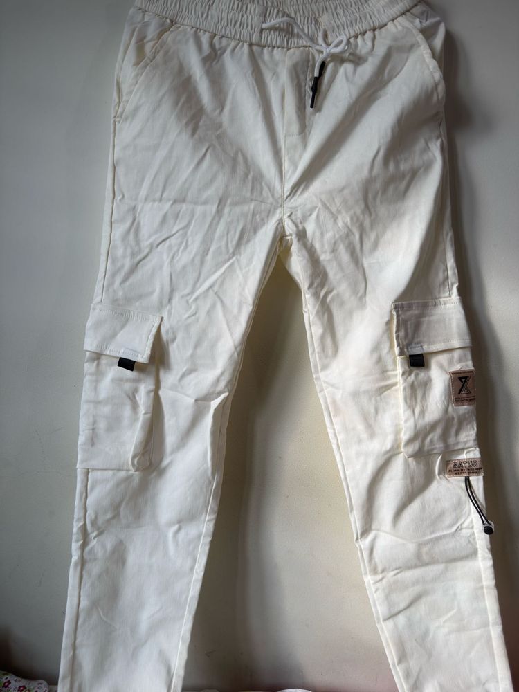 White Cargo Pants