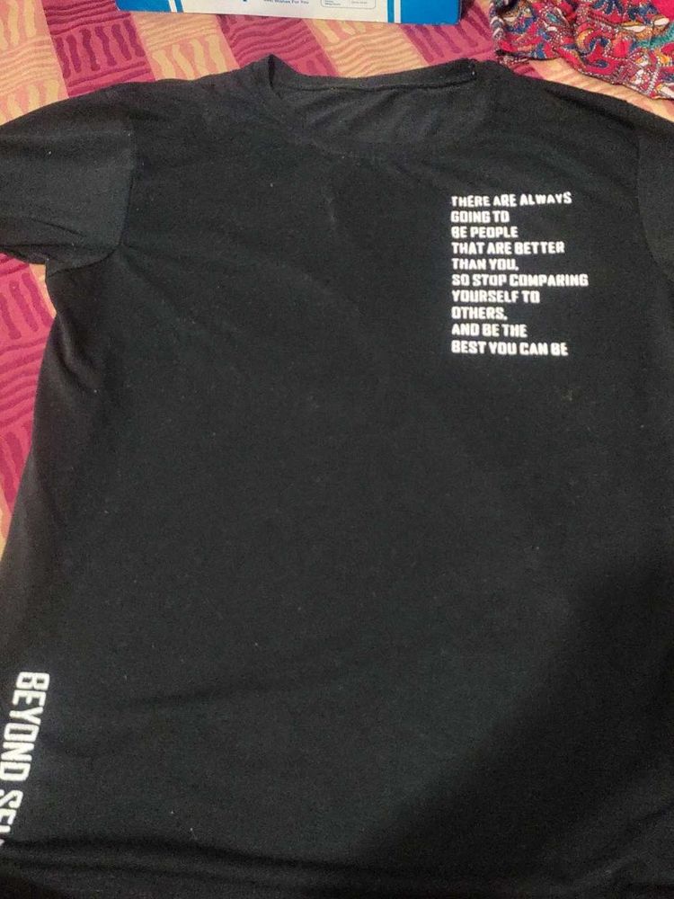 Black Graphic Print T-Shirt