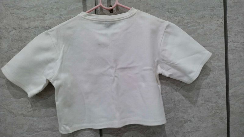 White Crop T-Shirt