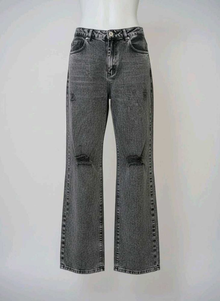 Ripped Wide Leg Jeans