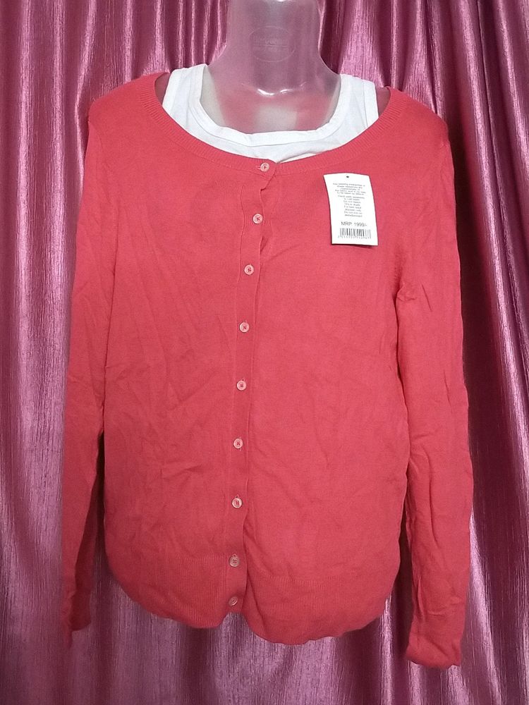 Rose 🌹 Pink Branded Cardigan With Original Tag ✨