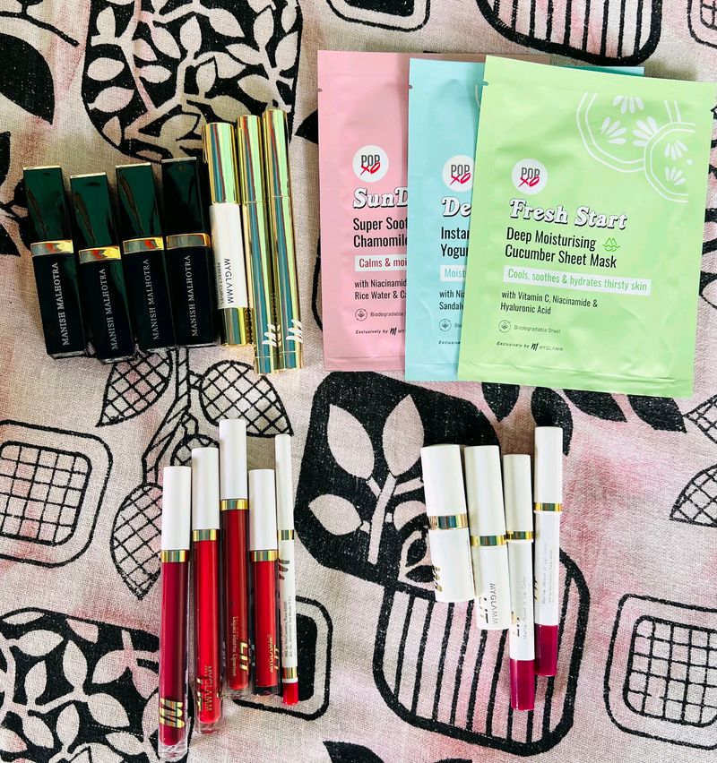 Myglamm Combo Pick Any 3 Lipsticks Free Sheetmask