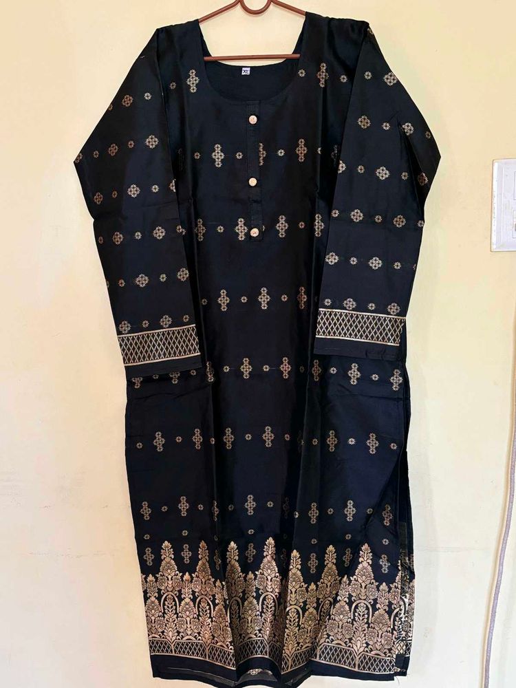 Black Silk Kurti
