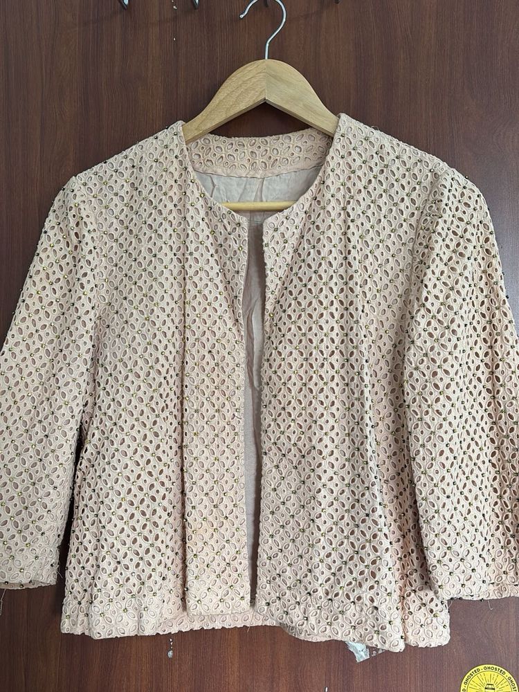 Vintage Cropped Lace Jacket