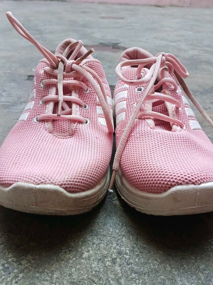 Pink &amp; White Sneakers