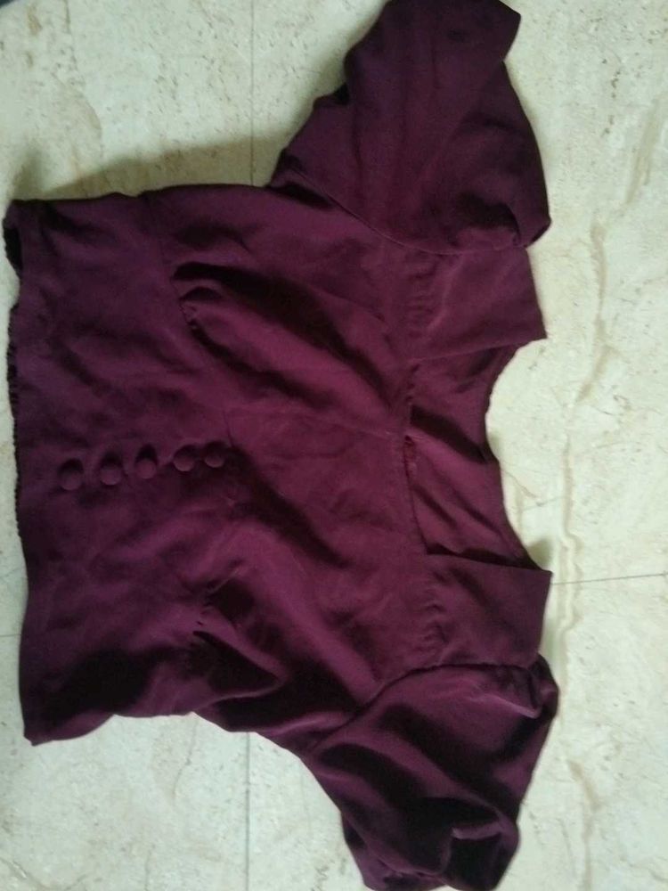 Elegant Maroon crop top