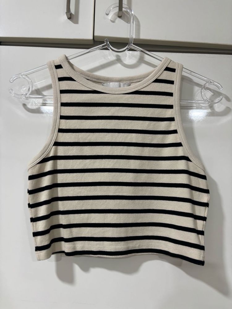 Striped Cropped Tank Top