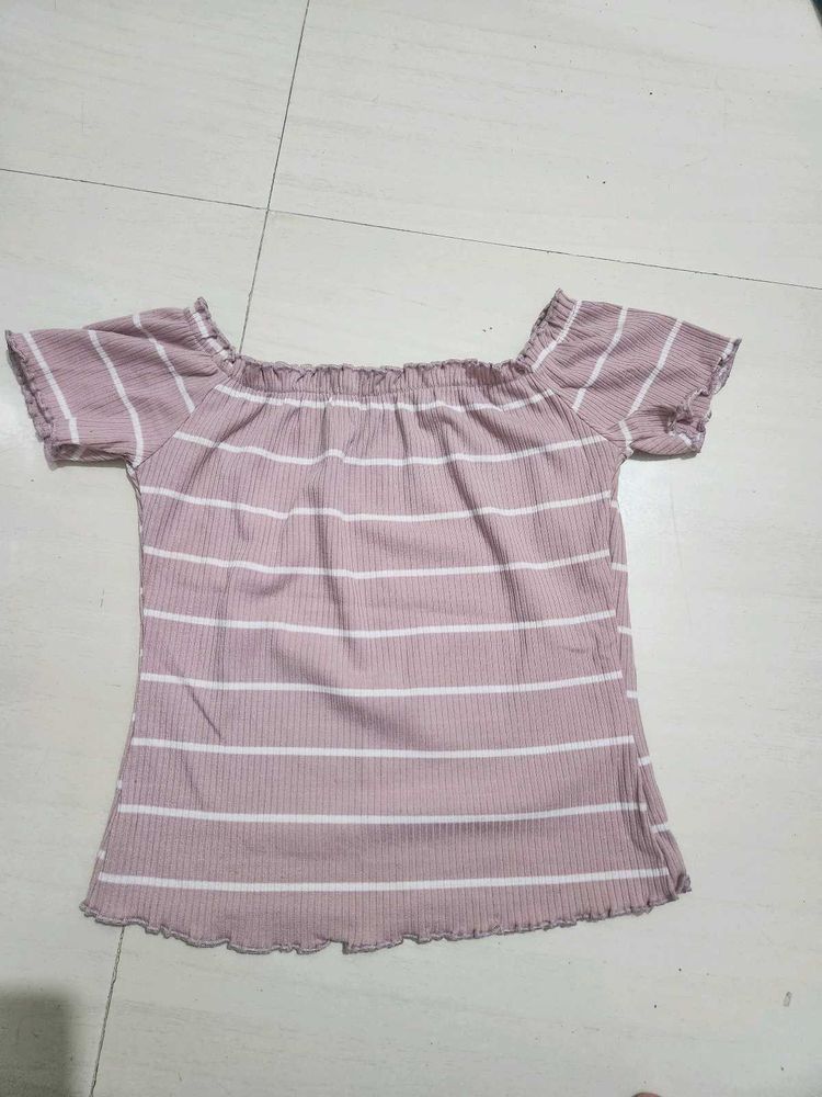 Striped Off-Shoulder Top