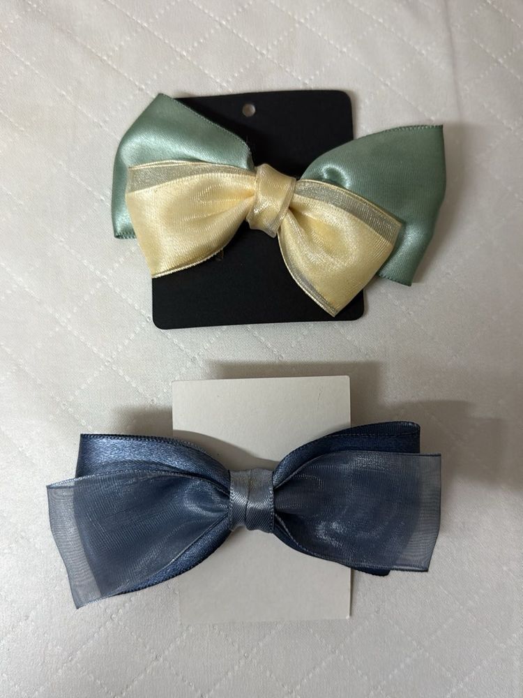 Handmade Cute Bow Hair Clips (Set of 2)