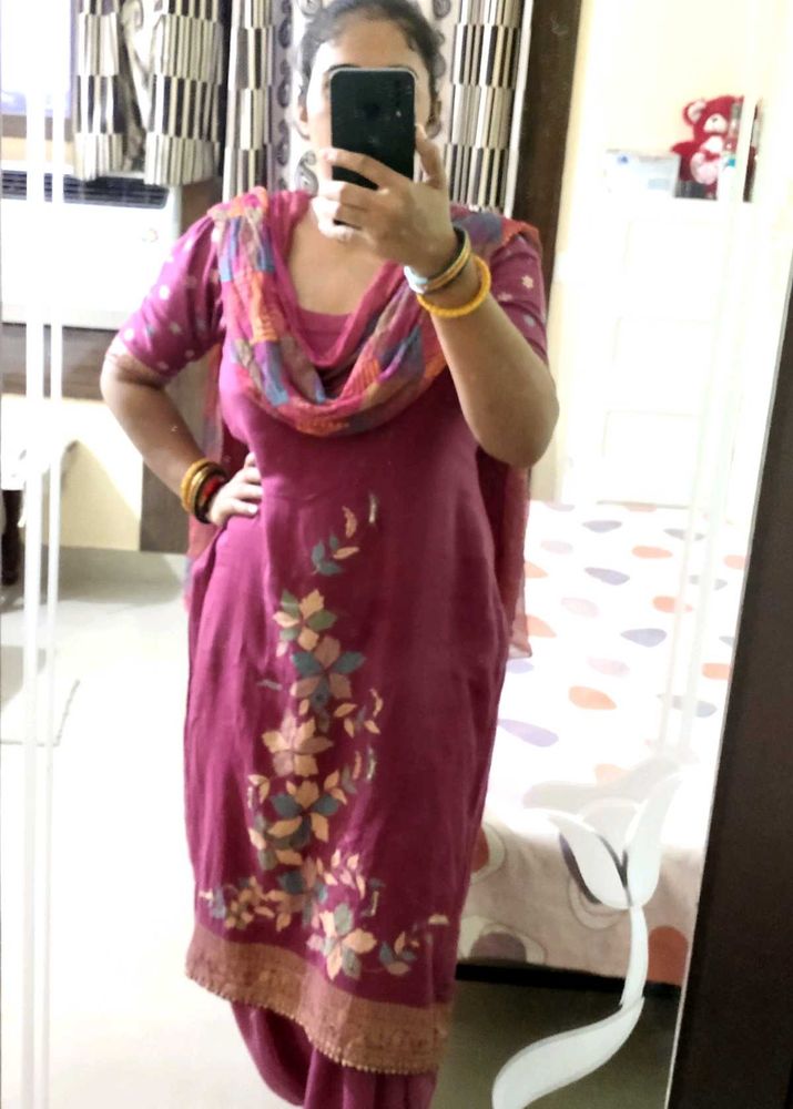 Floral Salwar Kameez Duppata