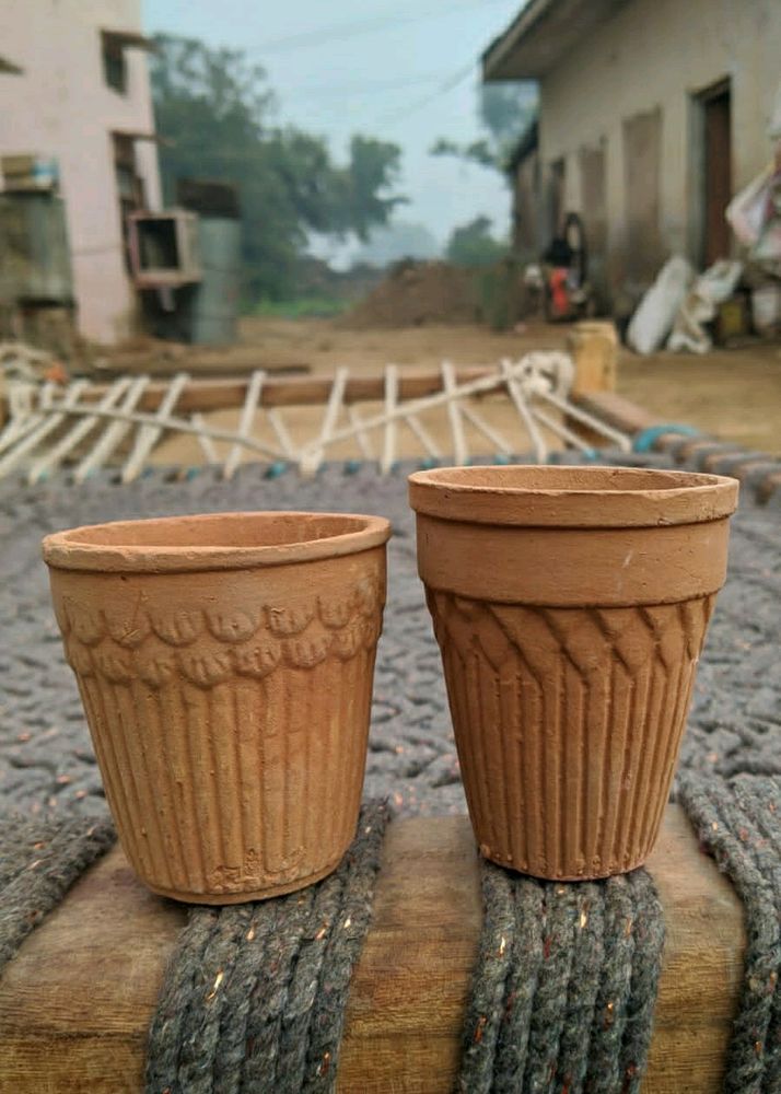 Kulad Of Two Different Design Use For Special Chai