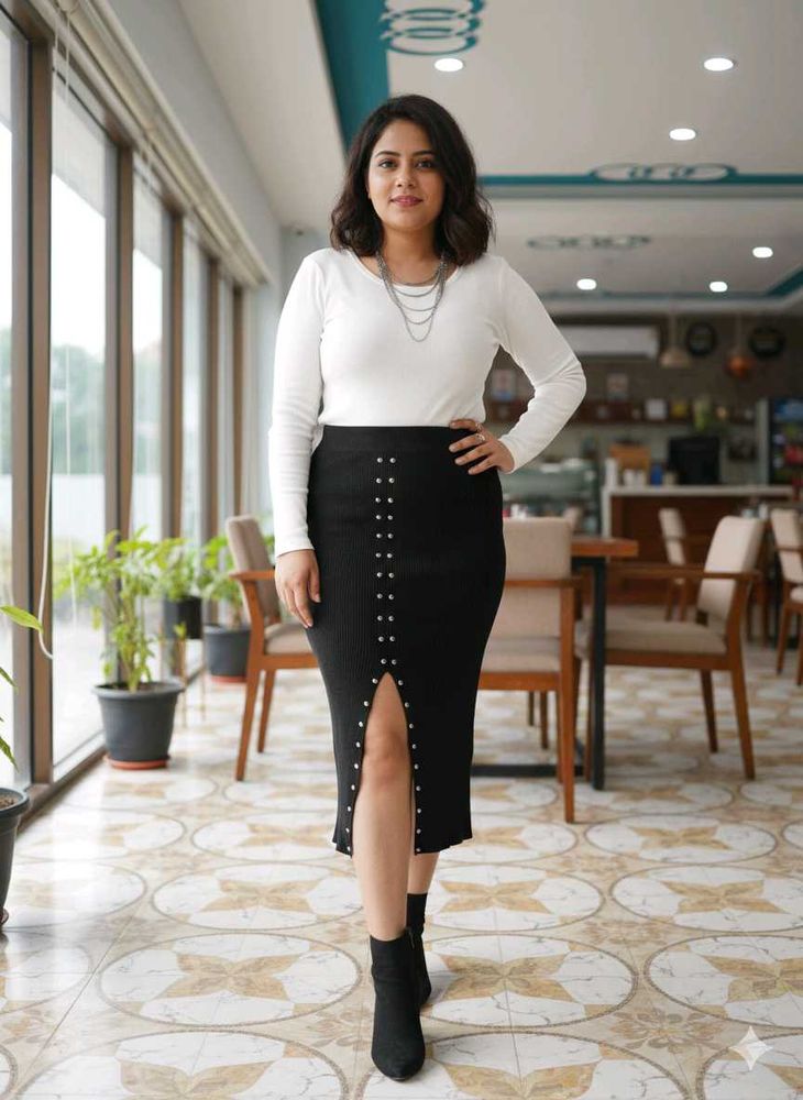 Chic Black Pencil Skirt