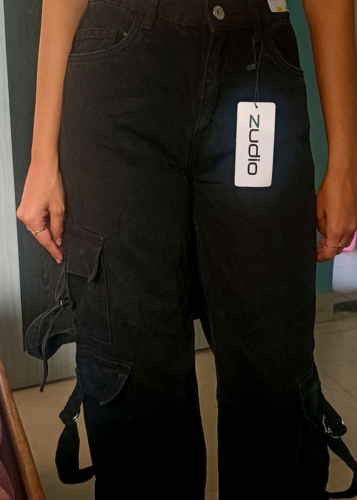 Cargo Black Jeans🖤