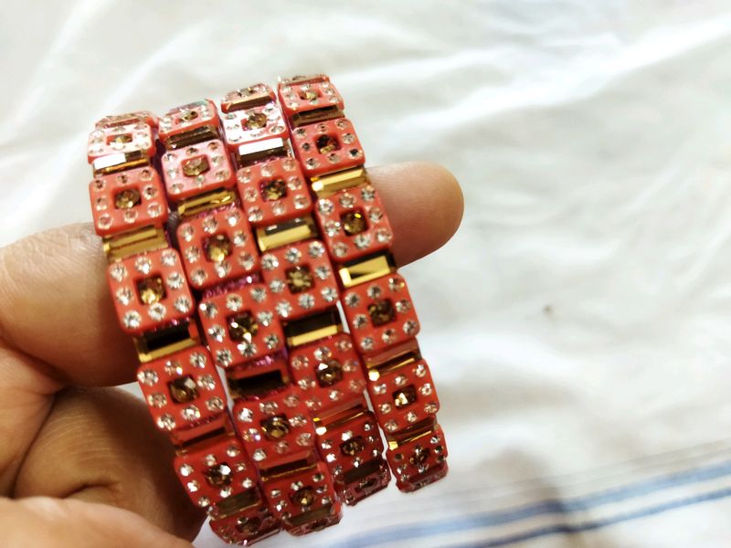 Baby Pink Colour Bangles