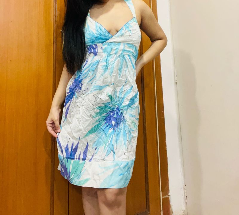ZARA Floral Halter Sundress