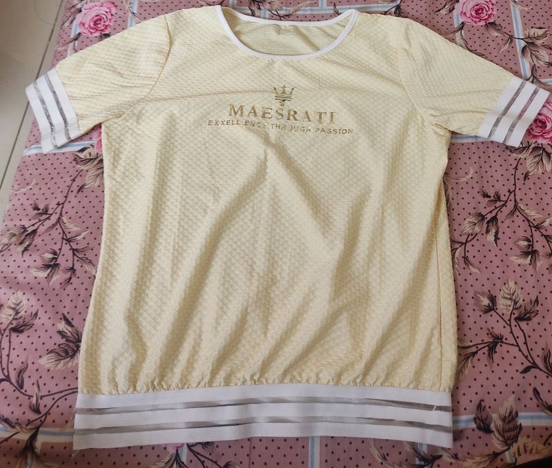Yellow Color Top - One Time Used