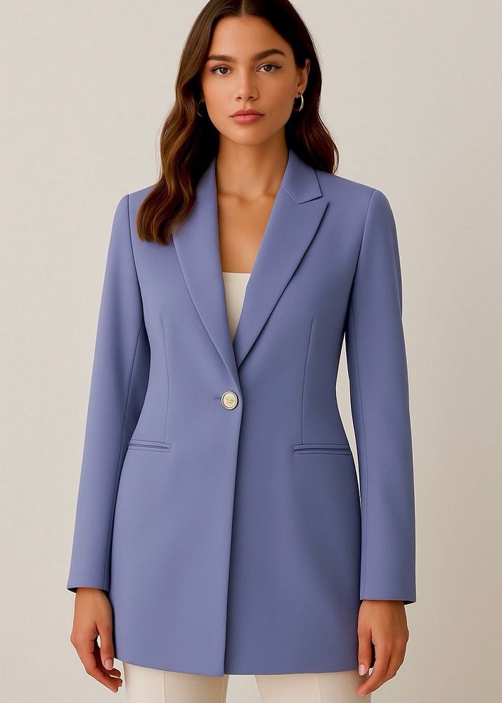 ZARA Blue Blazer Dress Coat