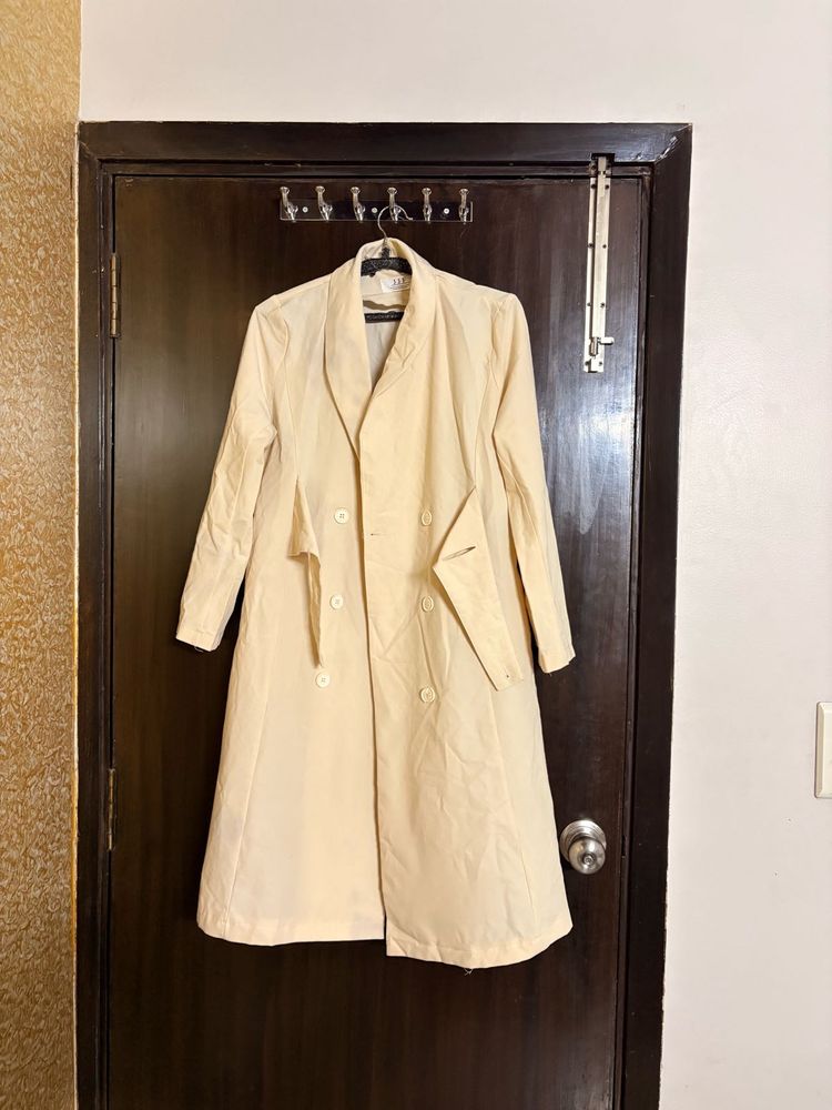 Beige Korean Trench Coat