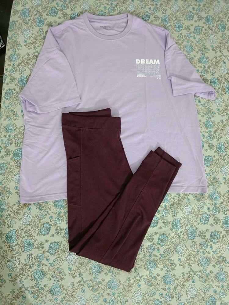 Lavender Tee &amp; Legging Set