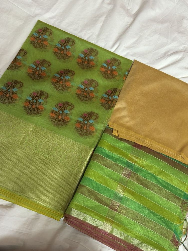 Elegant Green Banarasi Suit Set